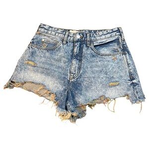 Pilcro Blue Distressed Jean Shorts